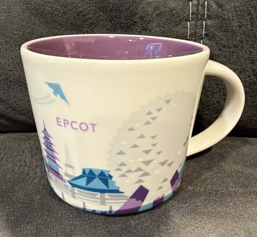 Starbucks Disney Parks Epcot You Are Here Mug 14 fl oz Purple